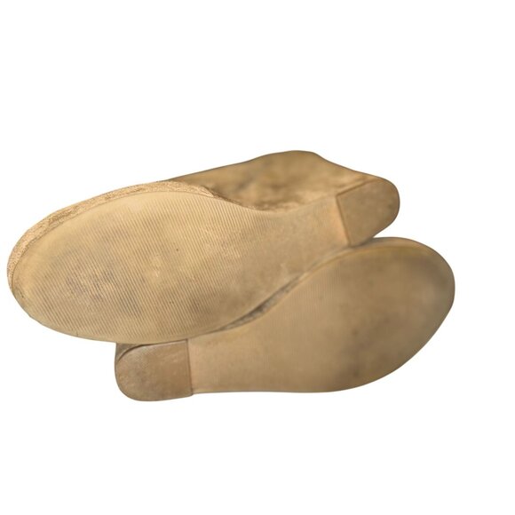 Kirra Faux Suede Vintage Lace Up Wedge in Beige Size 7 - Picture 9 of 9